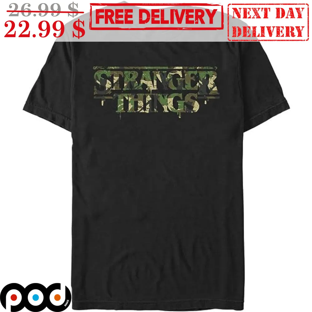 Stranger Things Camo Logo Shirt