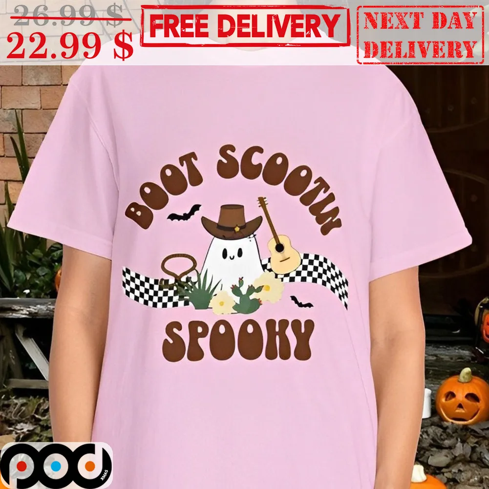 Ghost Cowboy Boot Scootin Spooky Halloween 2023 Shirt