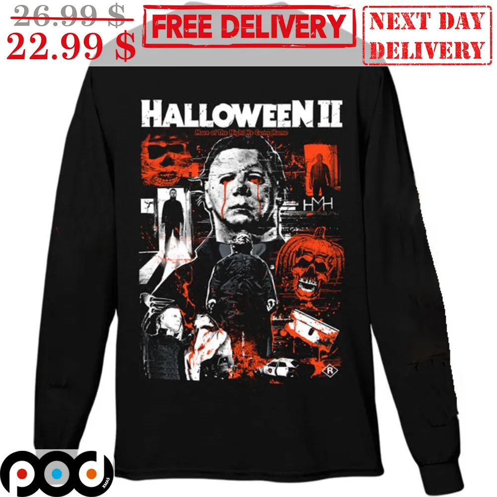 Michael Myers Halloween II Horror Character Skull Pumpkin Shirt