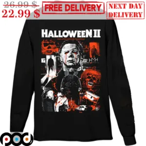 Michael Myers Halloween II Horror Character Skull Pumpkin Shirt