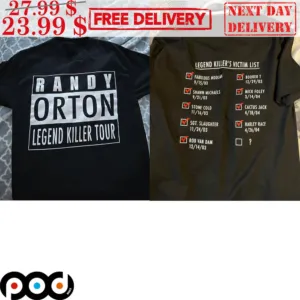 Randy Orton Legend Killer Tour Legend Killer's Victim List Shirt
