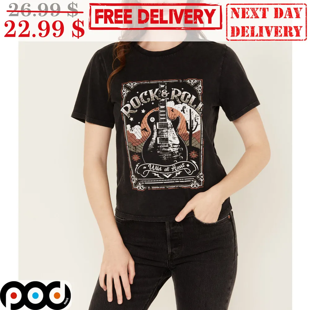Rock & Roll Wild At Heart Country Music Retro Shirt