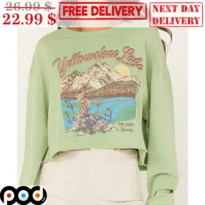 Yellowstone Lake Teton Country Wyoming Retro Shirt