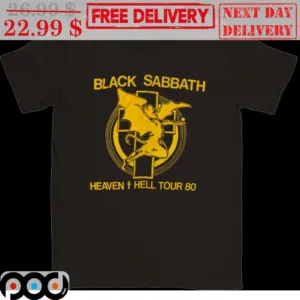 Black Sabbath Heaven To Hell Tour 80 Retro Shirt
