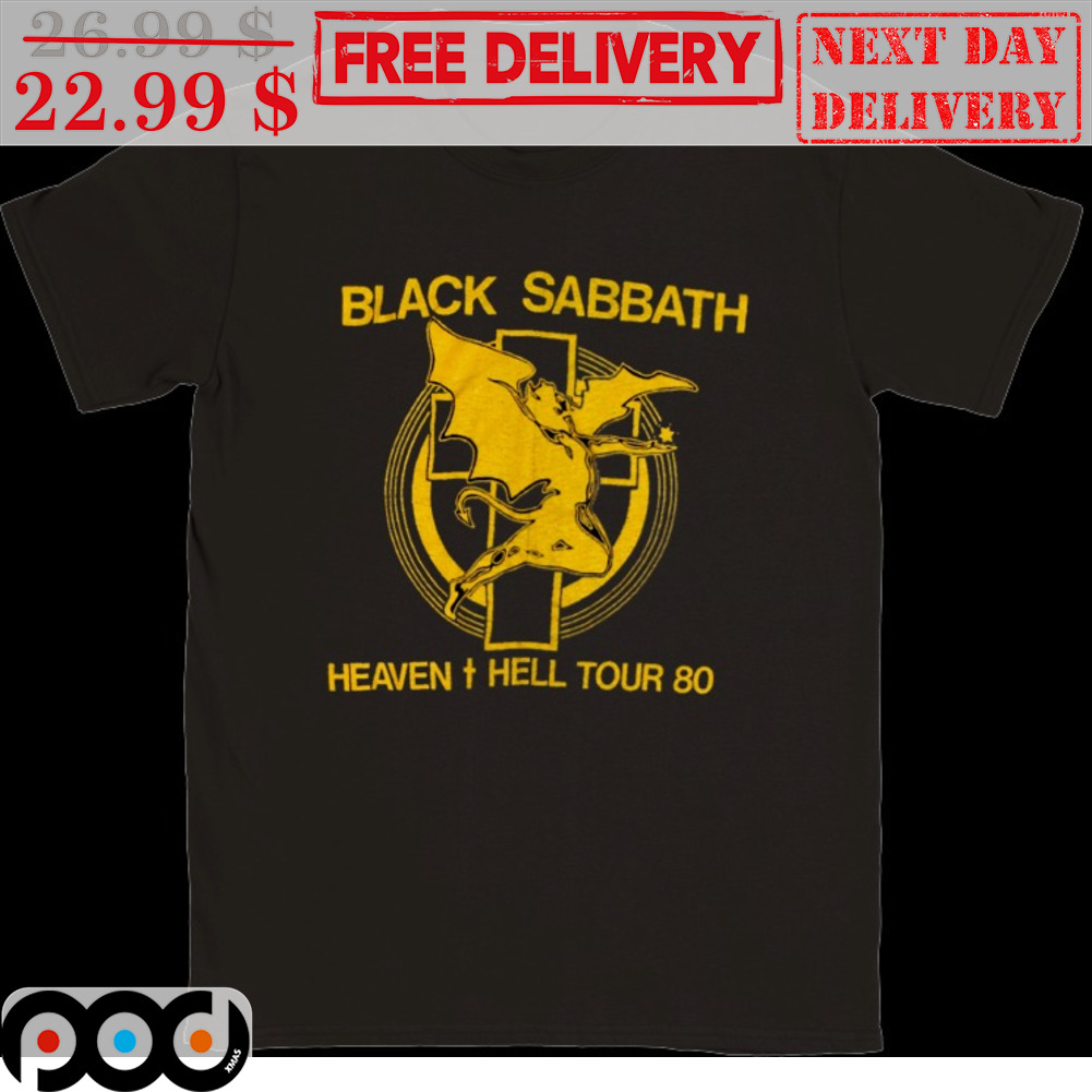 Get Black Sabbath Heaven To Hell Tour 80 Retro Shirt For Free