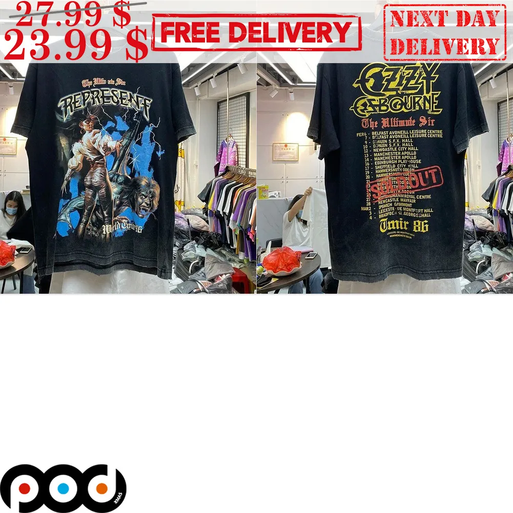 Ozzy Osbourne The Ultimate Sin Tour 80s Black Sabbath Shirt