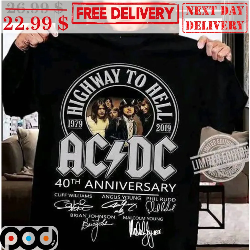 Highway To Hell AC DC 40th Anniversary Signature Shirt