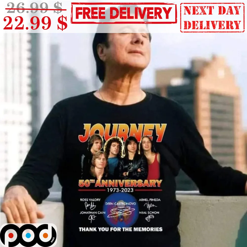 Journey 50th Anniversary 1973-2923 Signature Thank You For The Memories Shirt