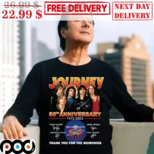 Journey 50th Anniversary 1973-2923 Signature Thank You For The Memories Shirt