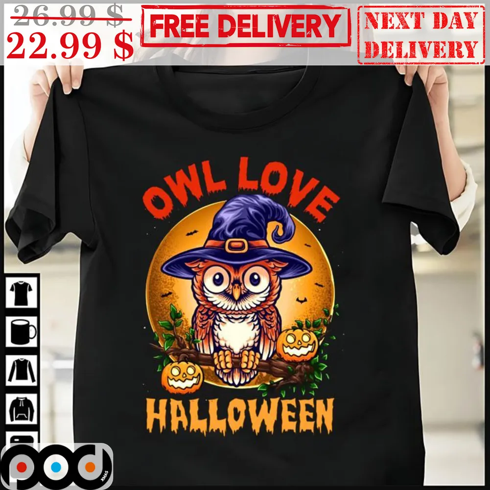 Owl Love Halloween 2023 Cute Shirt