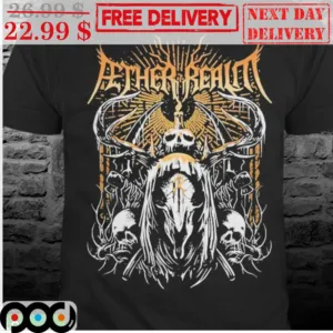 Skull Aether Realm Band Retro Shirt