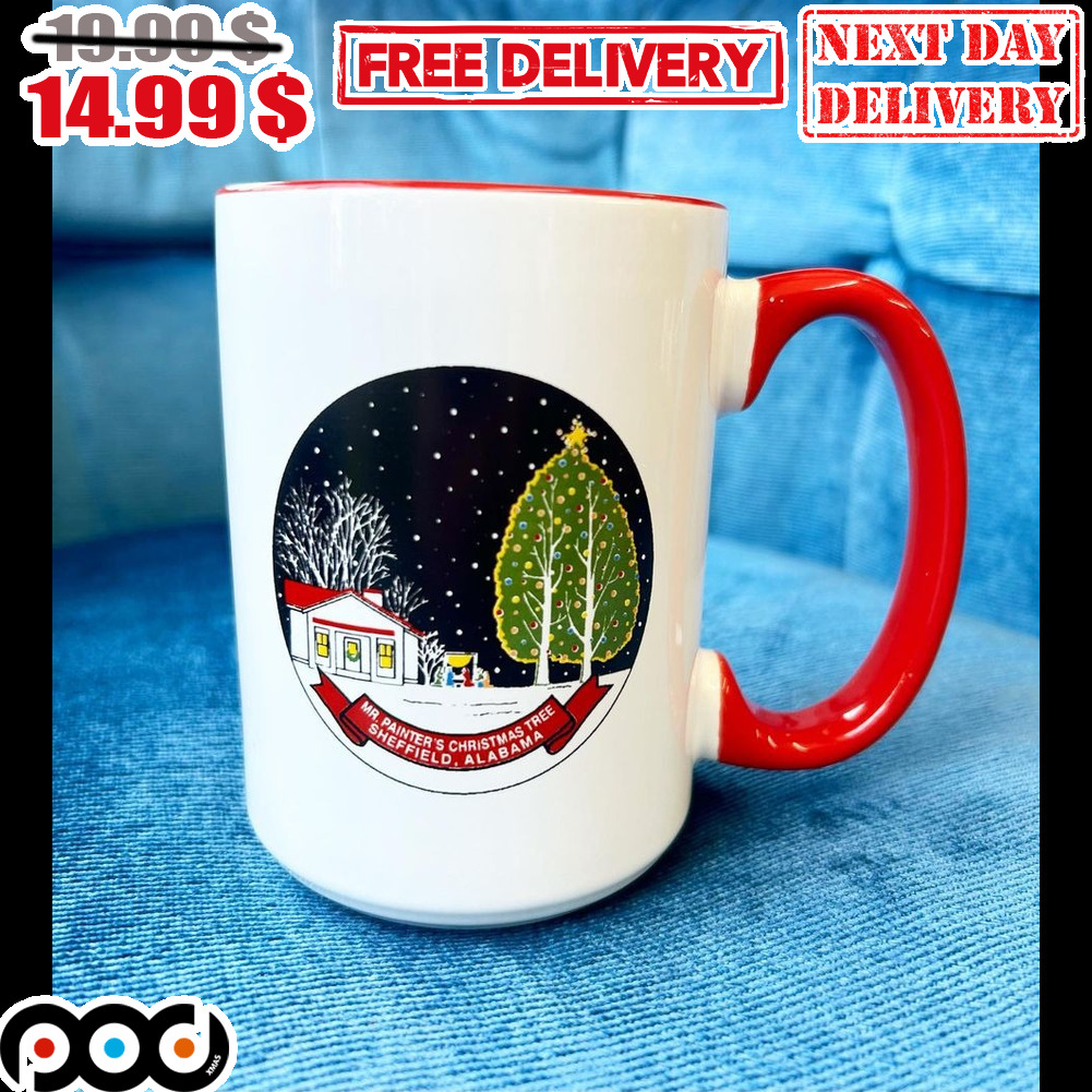 Mr Painter's Christmas Tree Sheffield Alabama Mug