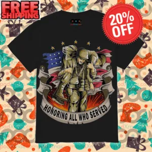 Soldier Honoring All Who Served American Flag Vintage Shirt