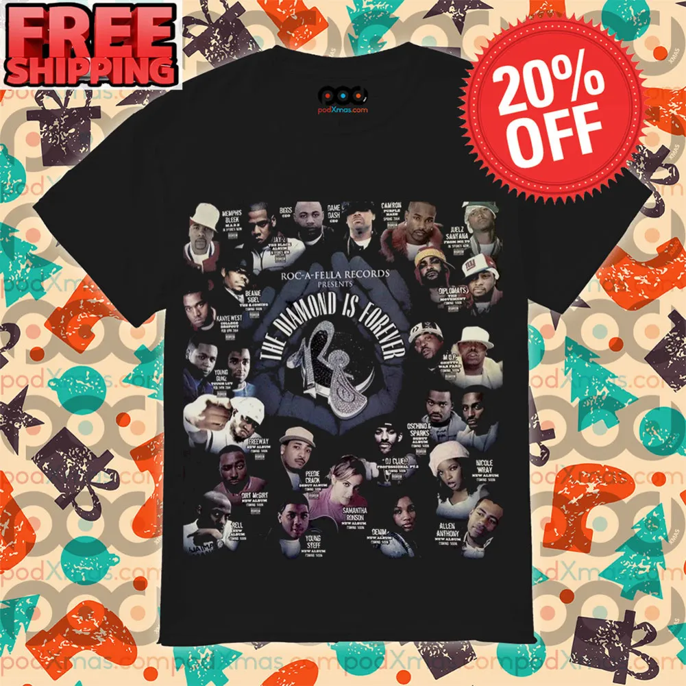 Roc-A-Fella Records Presents The Diamond Is Forever OG Hip Hop Rapper Shirt