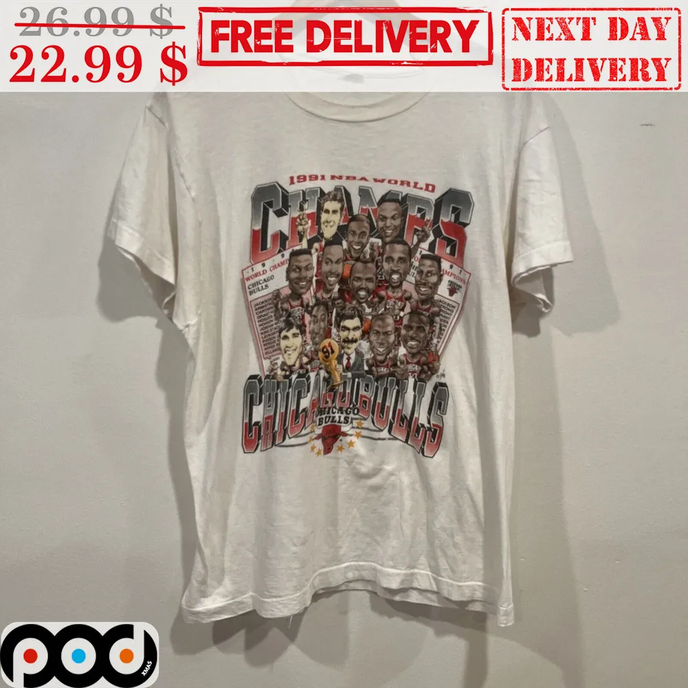 1991 NBA World Champs Chicago Bulls NBA Shirt