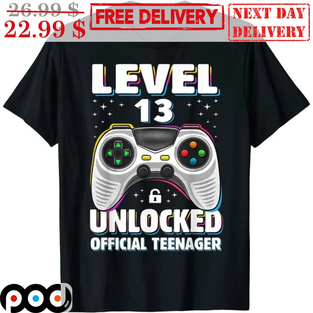 Game Pad Level 13 Unlocked Official Teenager Shirt