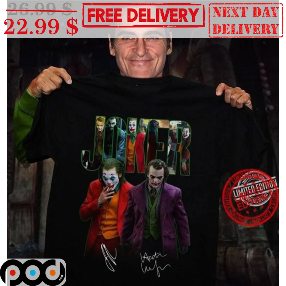 Joker Joaquin Phoenix Heath Ledger Signature Shirt