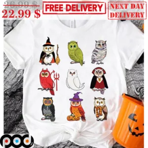 Owl Halloween 2023 Multiple Versions Shirt