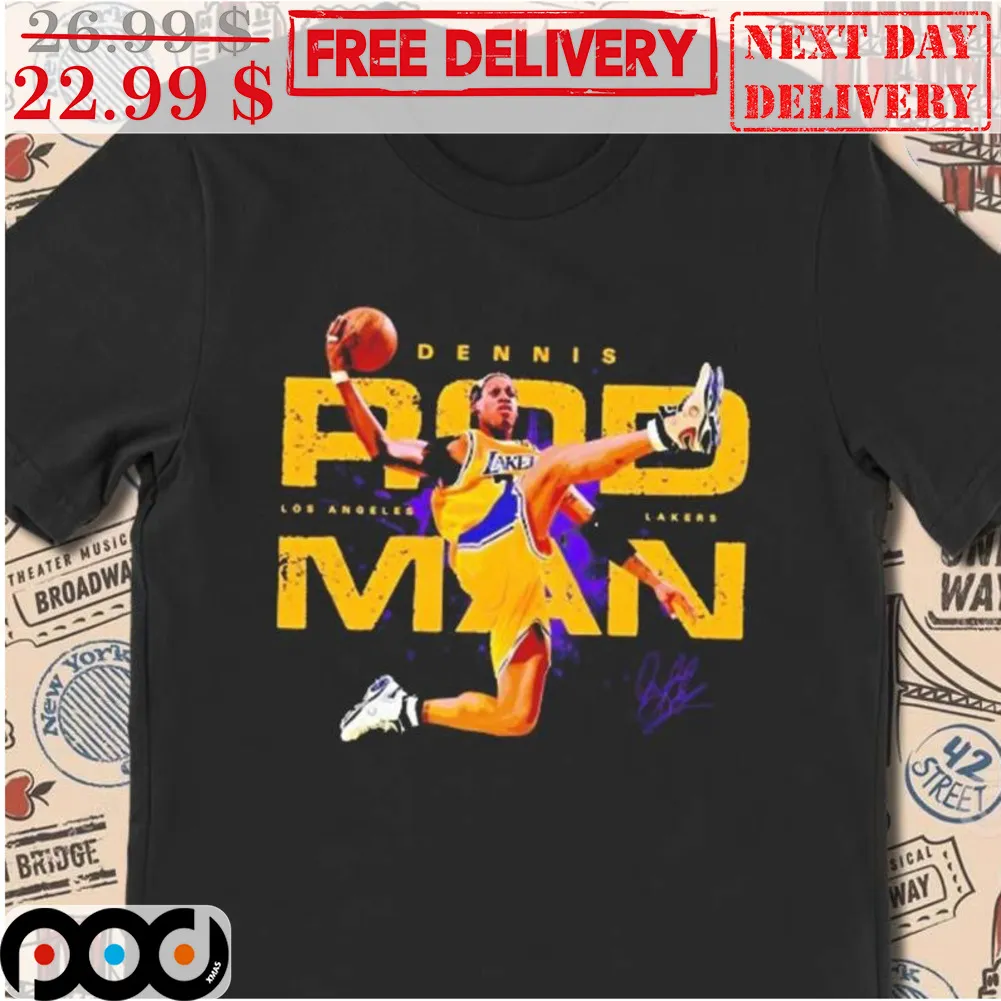 Dennis Rodman Los Angeles Lakers Signature NBA Shirt