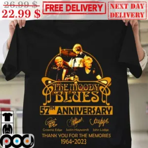 Tire Moody Blues 57th Anniversary Signature Thank You For The Memories 1964-2023 Shirt