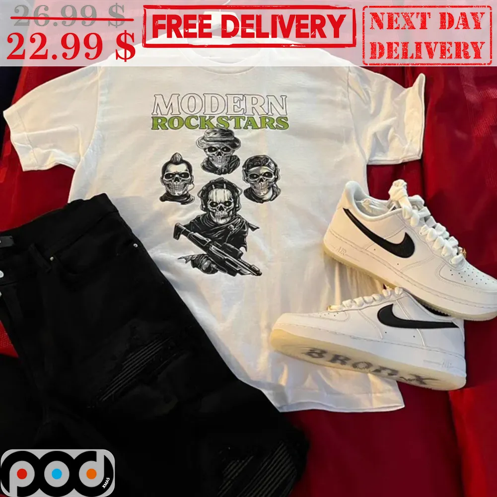 Modern Rockstars Soldier Skull Mask Shirt