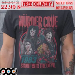 Murder Crue World Tour 1983 Shout With The Devil Vintage Halloween 2023 Shirt
