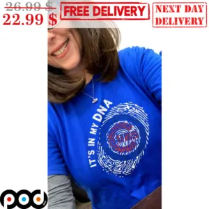 Chicago Cubs It's In My DNA Fingerprint Shirt