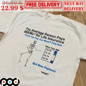 Skeleton The Average Person Pays 69 mo For Life Insurance Shirt