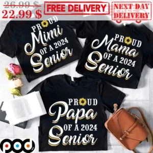 Sunflower Proud Mimi Of A 2024 Senior Shirt