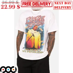 Biggie Smalls No Money No Problems Hip Hop Rapper Diamond Shirt