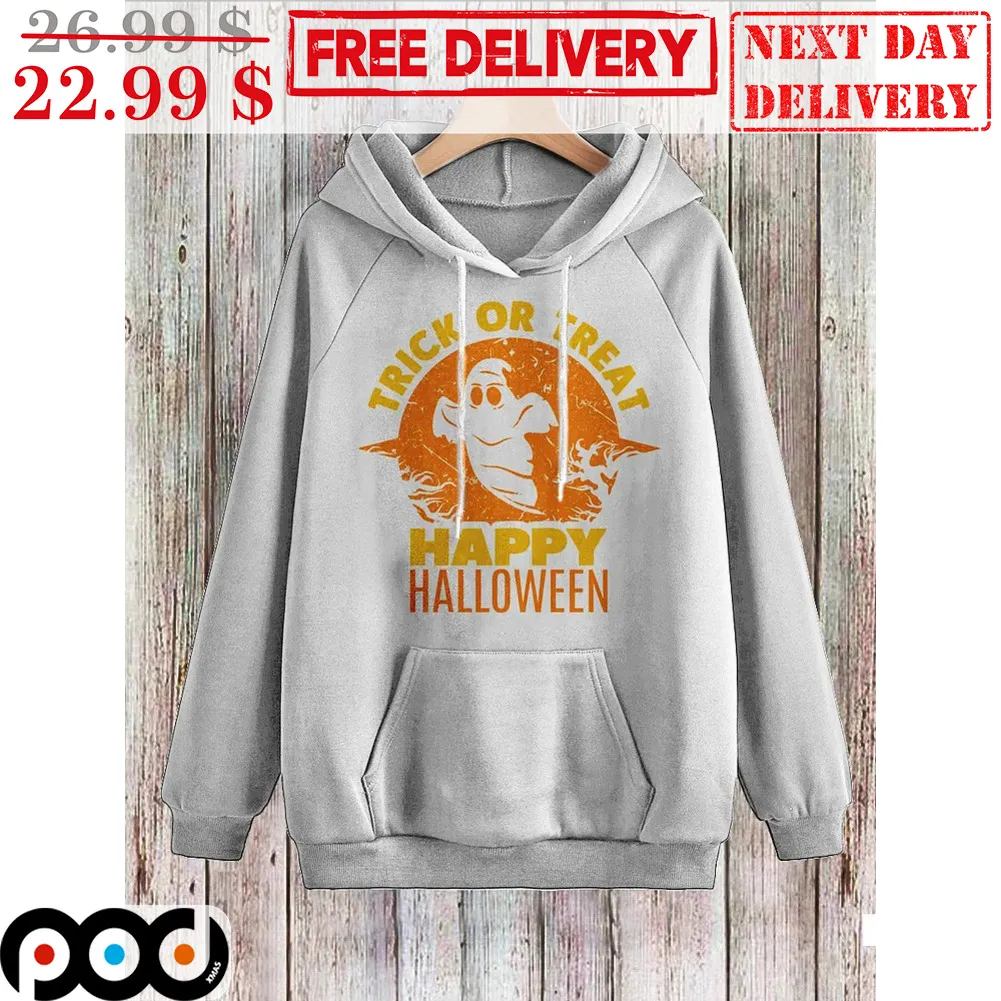 Boo Ghost Trick Or Treat Happy Halloween Vintage Shirt