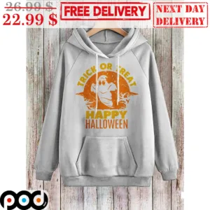 Boo Ghost Trick Or Treat Happy Halloween Vintage Shirt