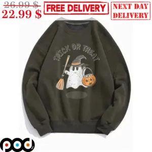 Boo Ghost Witch Trick Or Treat Halloween Vintage Shirt