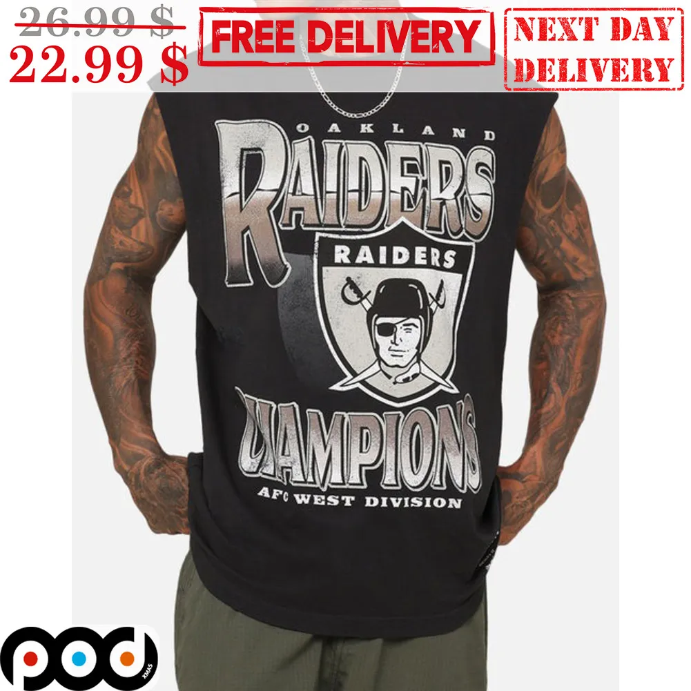 Las Vegas Raiders Champions AFC West Division Vintage NFL Shirt