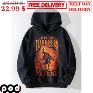 Pumpkin Horseman Hello Darkness My Old Friend Vintage Shirt