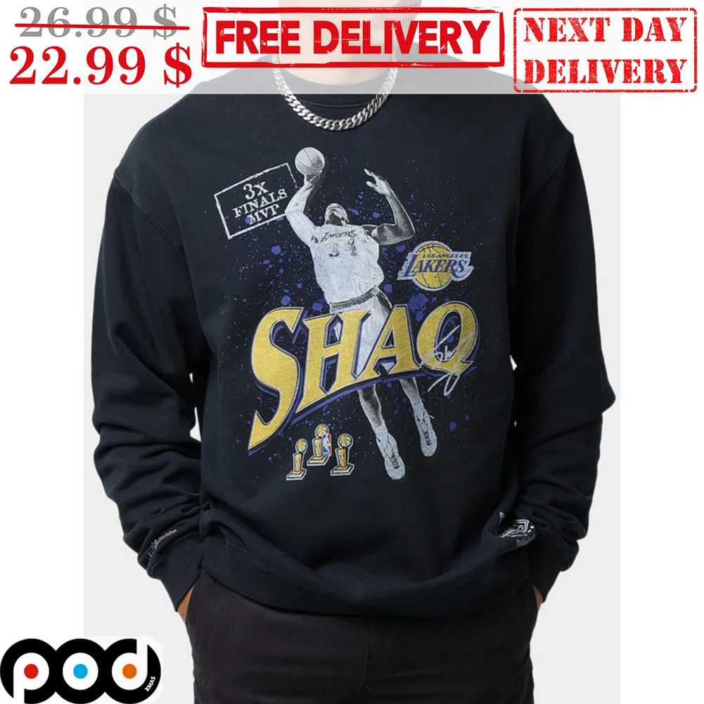 Shaq Shaquille O'Neal 3x Finals MVP Los Angeles Lakers Signature NBA Shirt
