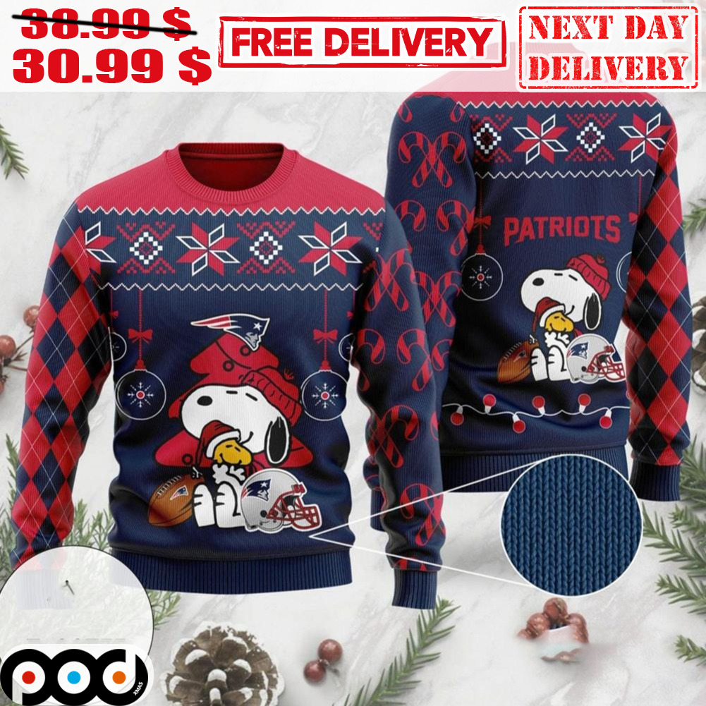 New England Patriots Ugly Christmas Sweater 3D