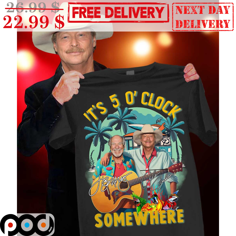 Jimmy Buffett It's 5 O'clock Somewhere Summer Signature Shirt Jimmy Buffett It's 5 O'clock Somewhere Summer Signature Shirt