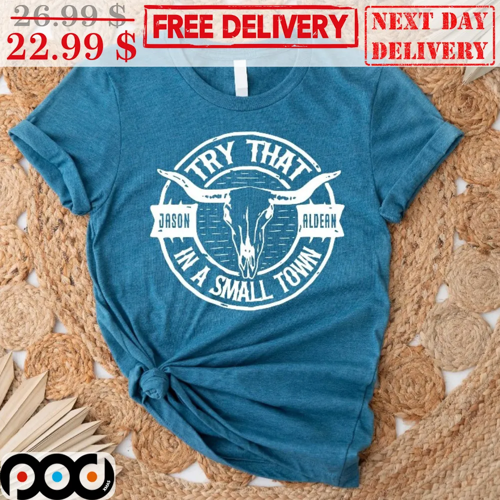 Jason Aldean Try That In A Small Town Skull Bull Vintage Shirt