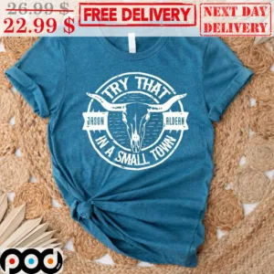 Jason Aldean Try That In A Small Town Skull Bull Vintage Shirt