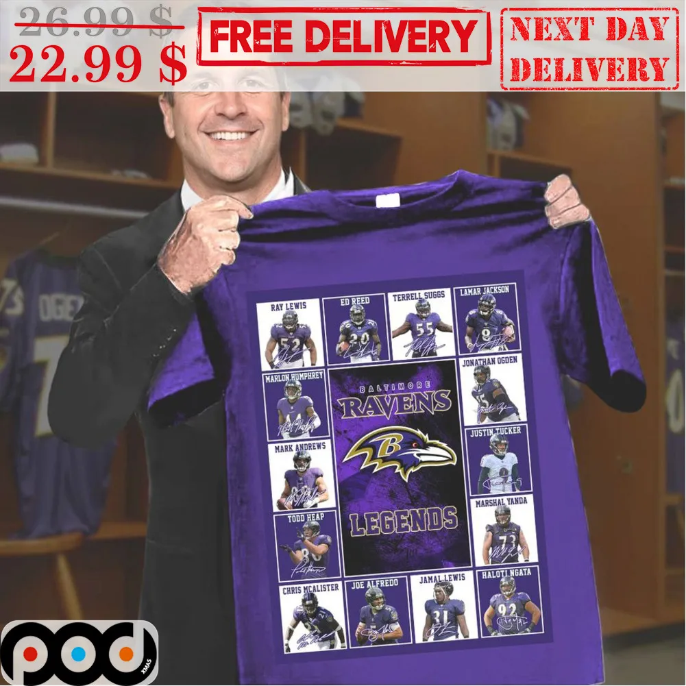Baltimore Ravens Legends Signature Player NFL Shirt