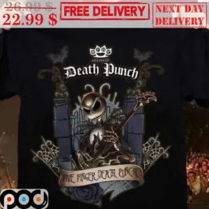 Jack Skellington Death Punch Five Finger Death Punch Halloween Shirt