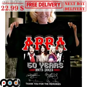 ABBA 50 Years 1973-2023 Signature Thank You For The Memories Shirt