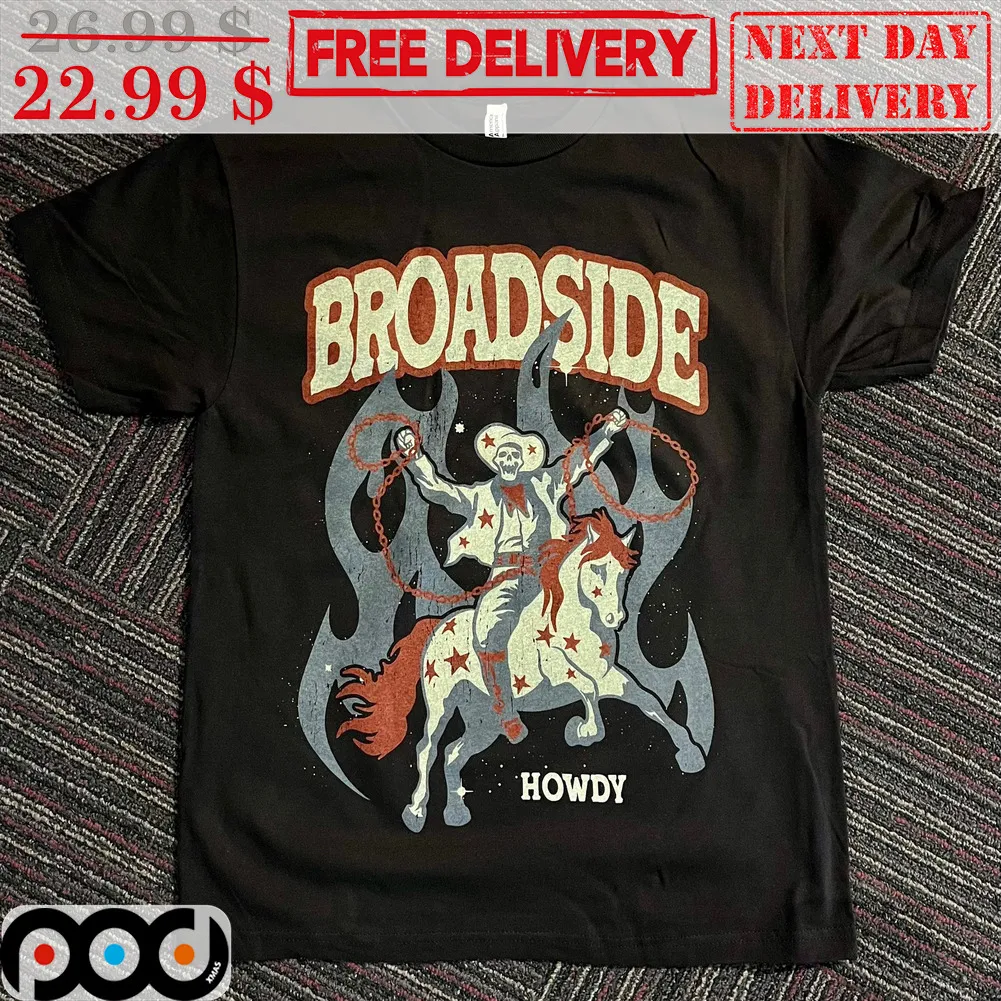 Cowboy Broadside Howdy Skeleton Vintage Shirt