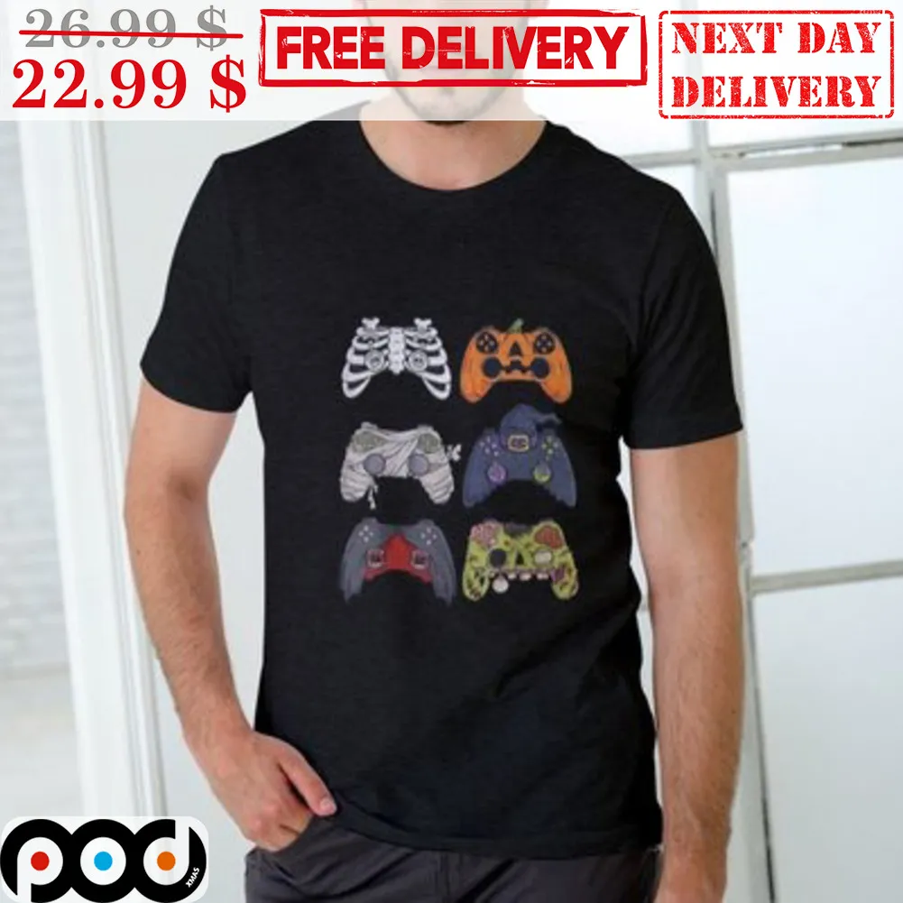 Halloween Skeleton Zombie Gaming Vintage Shirt