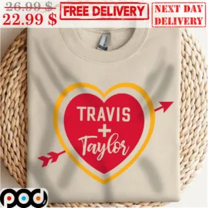 Love Travis Taylor Heart NFL Shirt