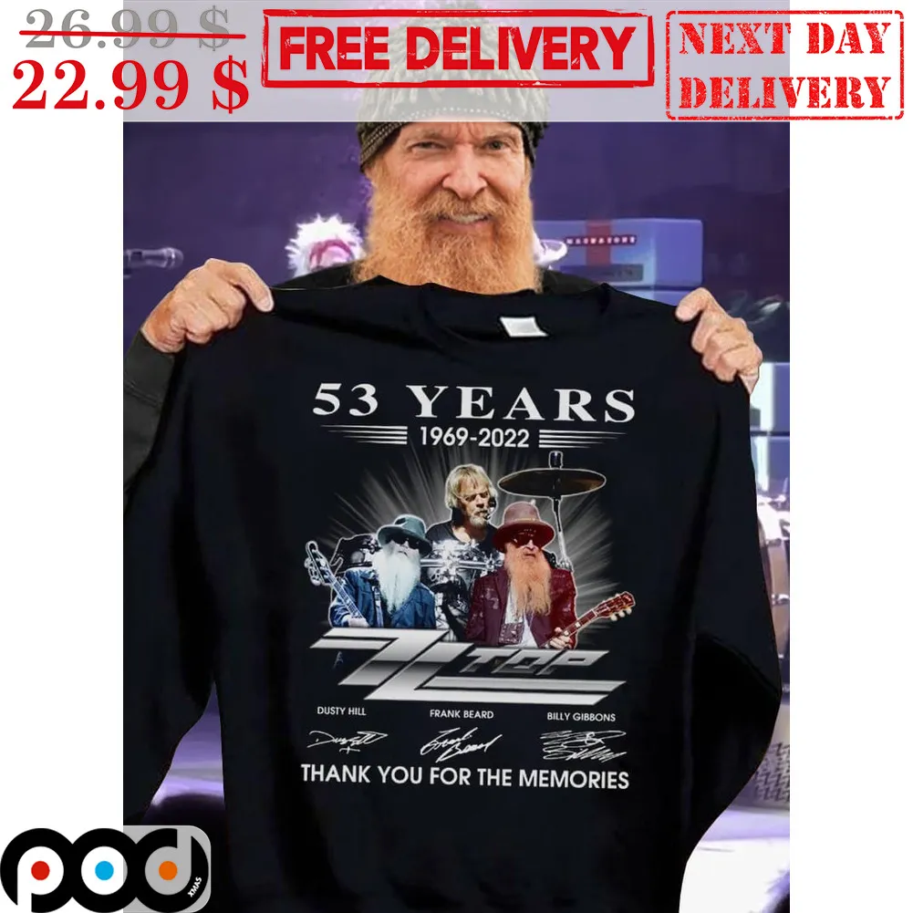 53 Years 1969-2022 Signature Thank You For The Memories Shirt