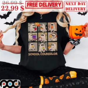 Boo Ghost School Counselor Halloween 2023 Shirt