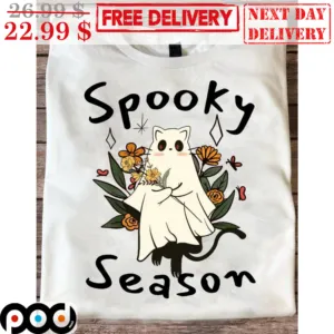 Cat Boo Ghost Spooky Season Halloween 2023 Shirt
