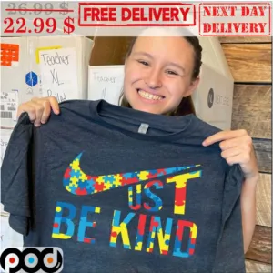 Just Be Kind Autism 2023 Puzzle Piece Shirt